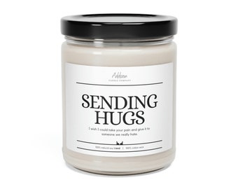 Sending Hugs | Funny | Scented Soy Candle, 9oz