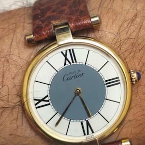 Cartier Vendome Vermeil Quartz 30mm vintage 1990 luxury.