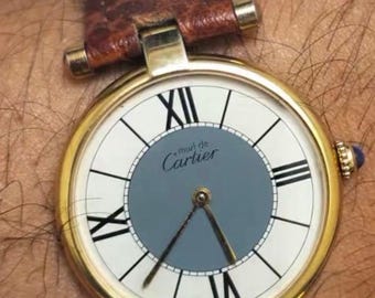 Cartier Vendome Vermeil Quartz 30mm vintage 1990 luxury.