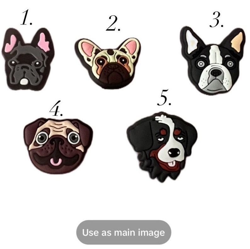 Dog Croc Charms Pug Croc Pin Boston Terrier Croc Charm Cute Shoe Pins