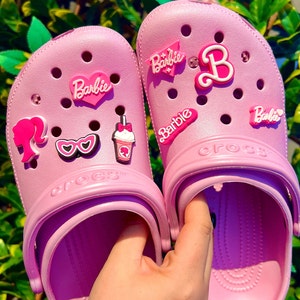 Barbie Croc Charms Pink Shoe Charms Fun Kids Girly 