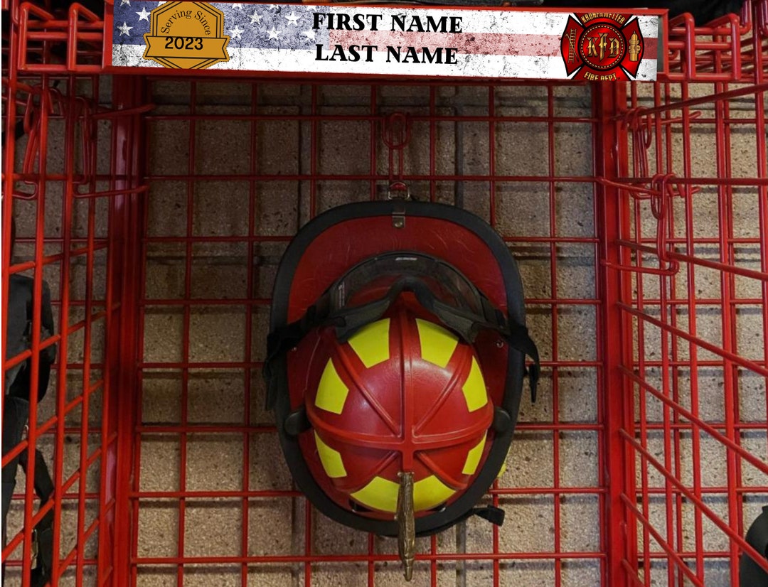 Metal Personalized Fire Locker Name Tags Etsy