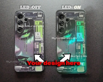 Anime Phone Case Customization! Design your own phone case with your image choice - LED Options Available