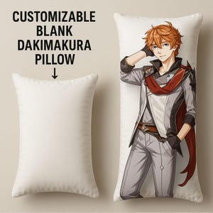 Handmade custom dakimakura & custom body pillow set, blending anime body pillow yaoi imagery on a breathable body pillow cover ideal gift
