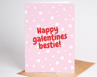 Galentines cards for bestie, valentines card for friend, greeting card, gift for best friend, valentines day