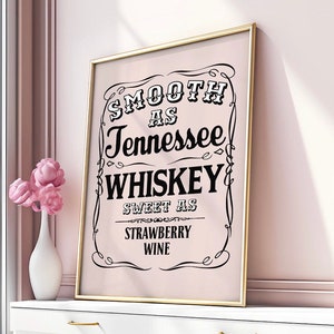 Tennessee whiskey print, country music gift, Chris Stapleton print, living room print, new home gift, housewarming gift