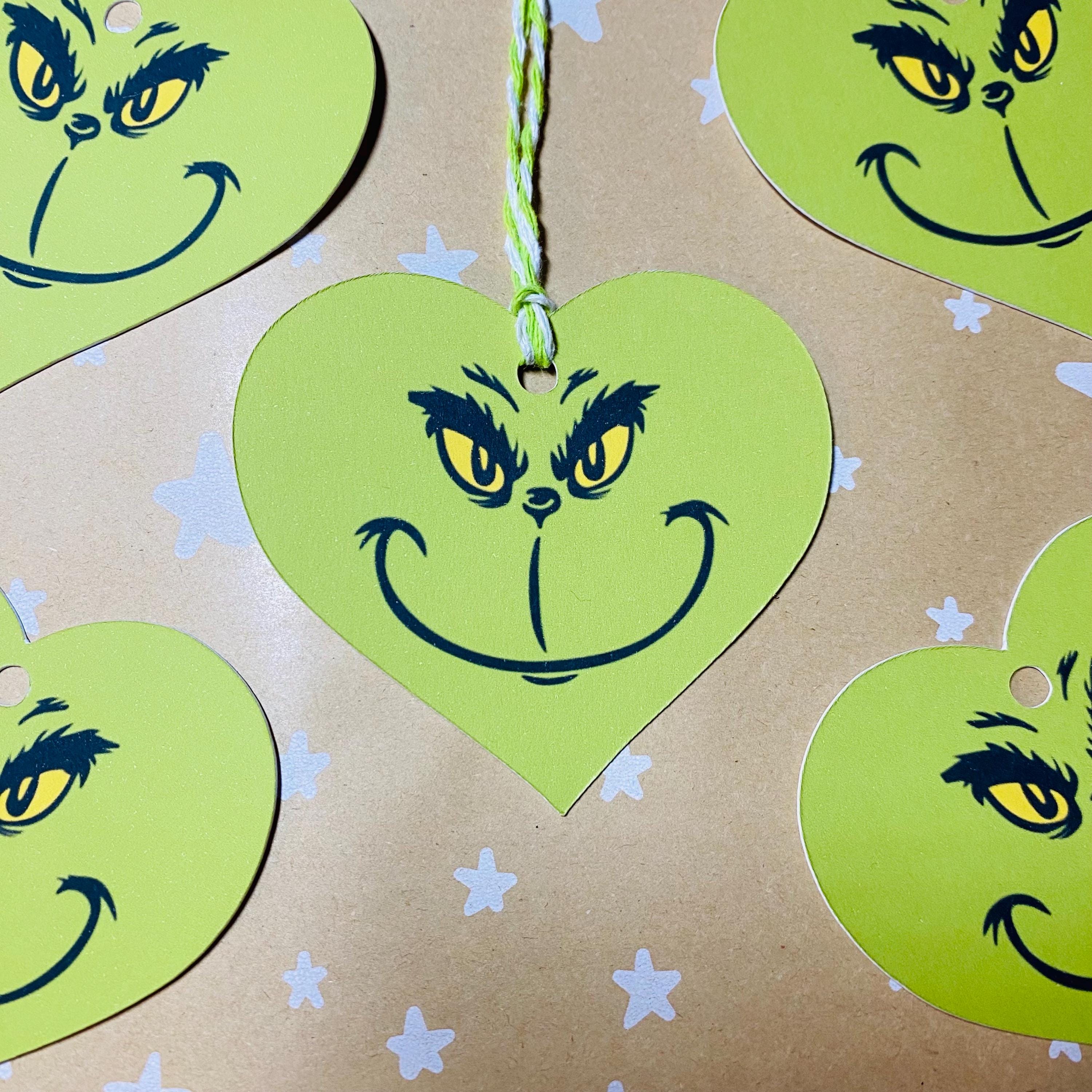 Grinch Heart Tags, Merry Grinchmas Tags, Grinch Christmas Gift Tags ...