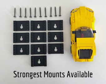 4 & 10 Pack Vertical Wall Mounts for Lego Speed Champions (6-stud wide) - FAST SHIPPING!