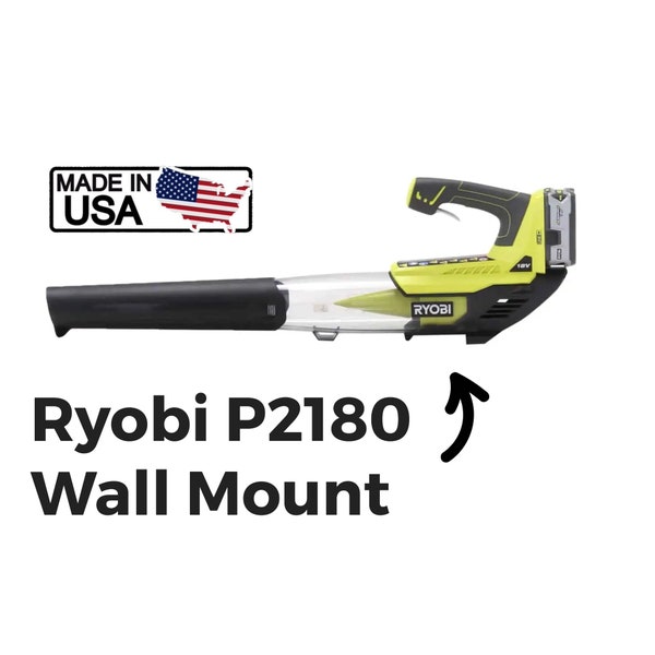 Wall Mount for Ryobi 18v Leaf Blower P2180 P2108 P2108A