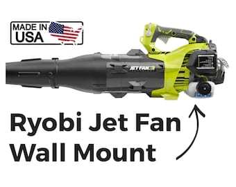 Wall Mount for Ryobi Gas Jet Fan Leaf Blower 160 MPH 520 CFM 25cc #RY25AXBVNM