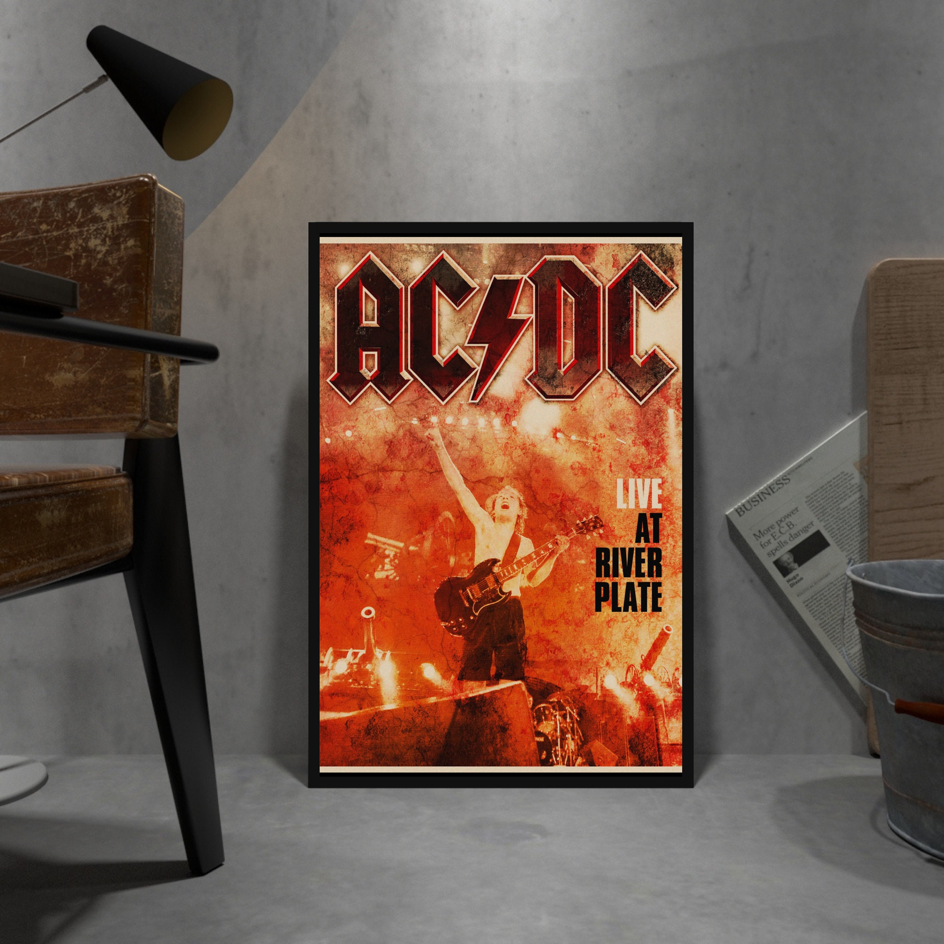 AC/DC Retro Poster Kraft Paper Print Movie Wall Art Gift - Etsy