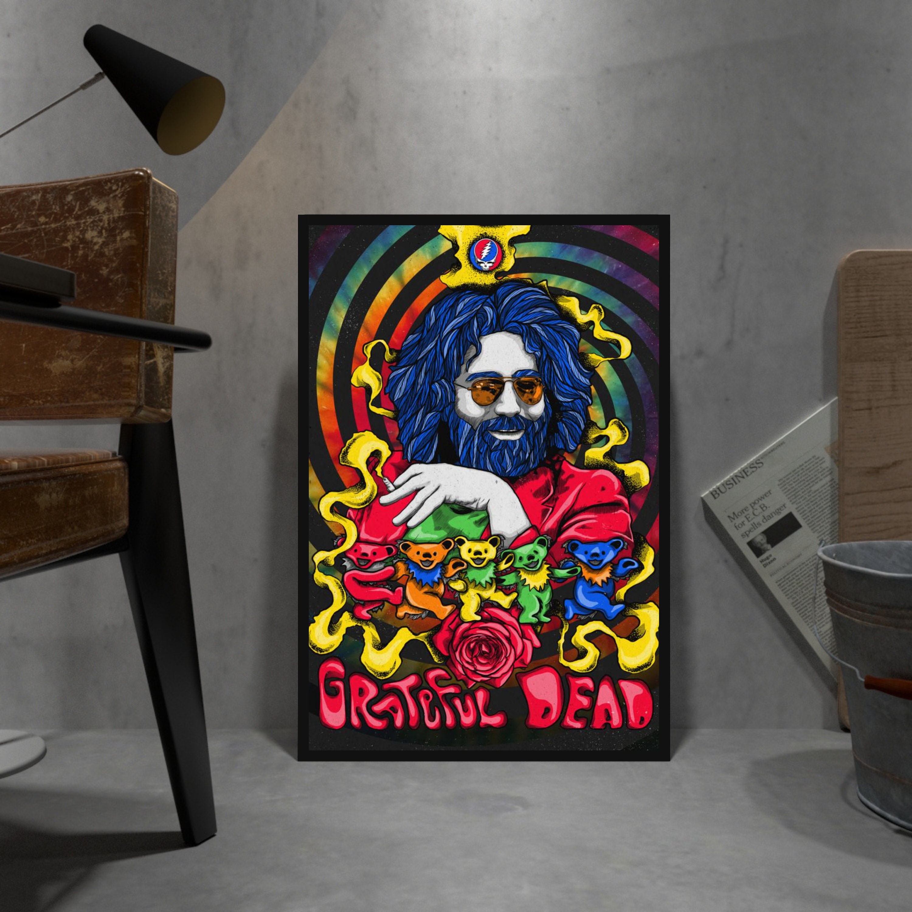 Discover Grateful Dead Retro Poster, Kraft Paper Print, Movie Wall Art Gift, Anime Wall Art Gift (Und)