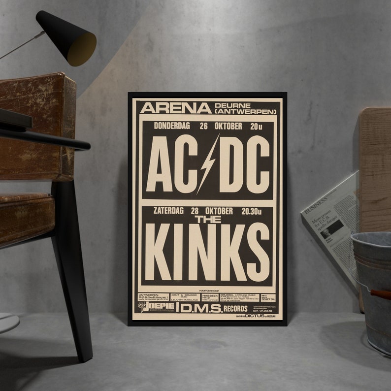 AC/DC Retro Poster Kraft Paper Print Movie Wall Art Gift - Etsy