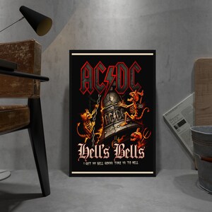 AC/DC Retro Poster, Kraft Paper Print, Movie Wall Art Gift, Anime Wall ...