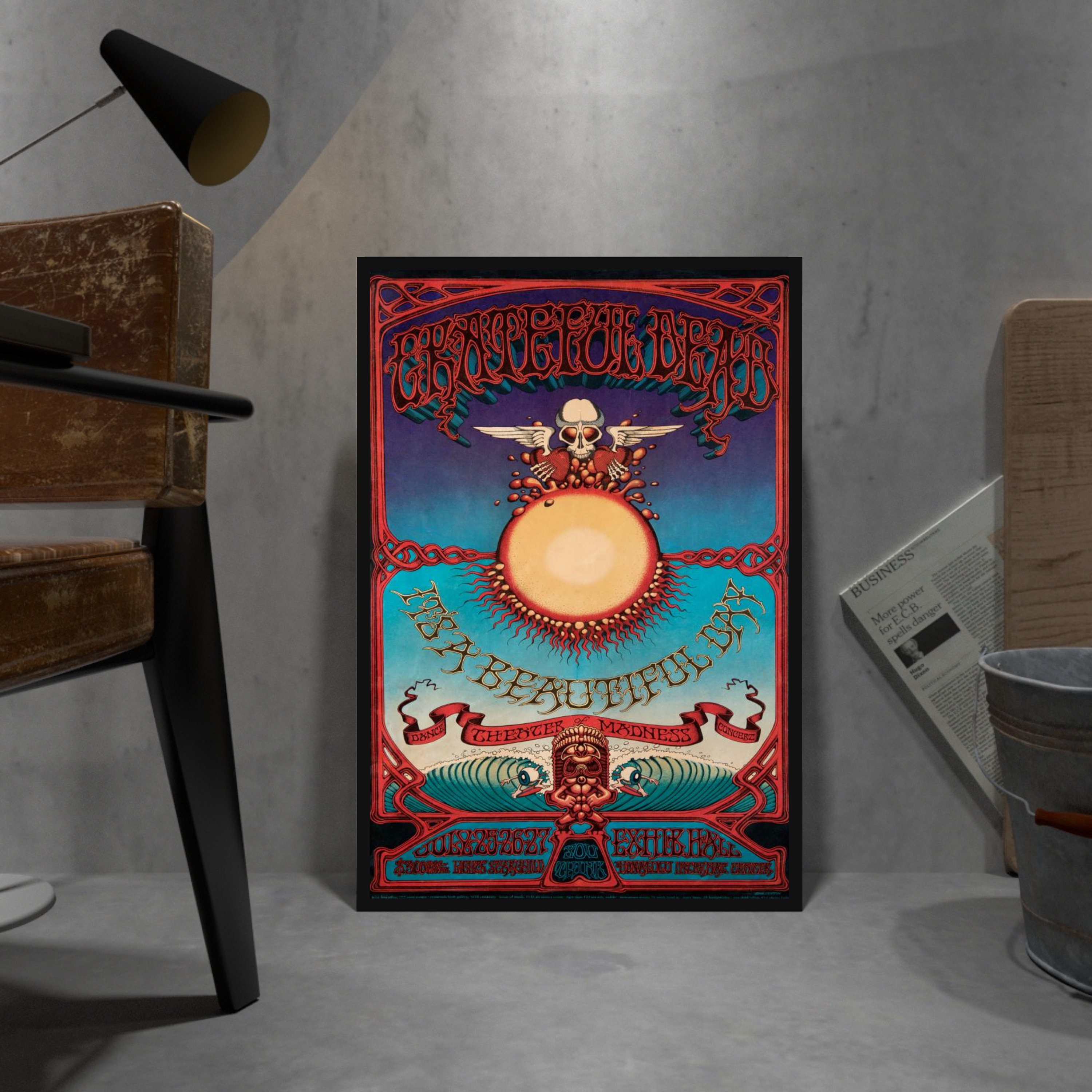 Discover Grateful Dead Retro Poster, Kraft Paper Print, Movie Wall Art Gift, Anime Wall Art Gift, Tv Series Wall Art Gift, (Und)