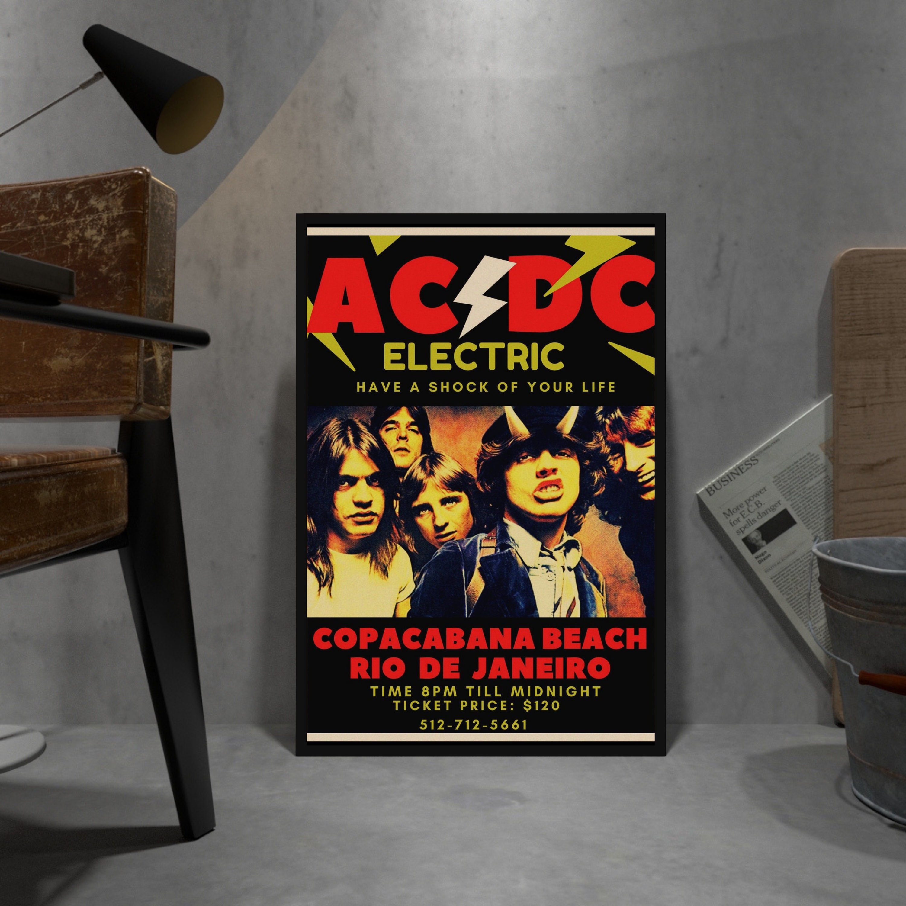 AC/DC Retro Poster Kraft Paper Print Movie Wall Art Gift - Etsy