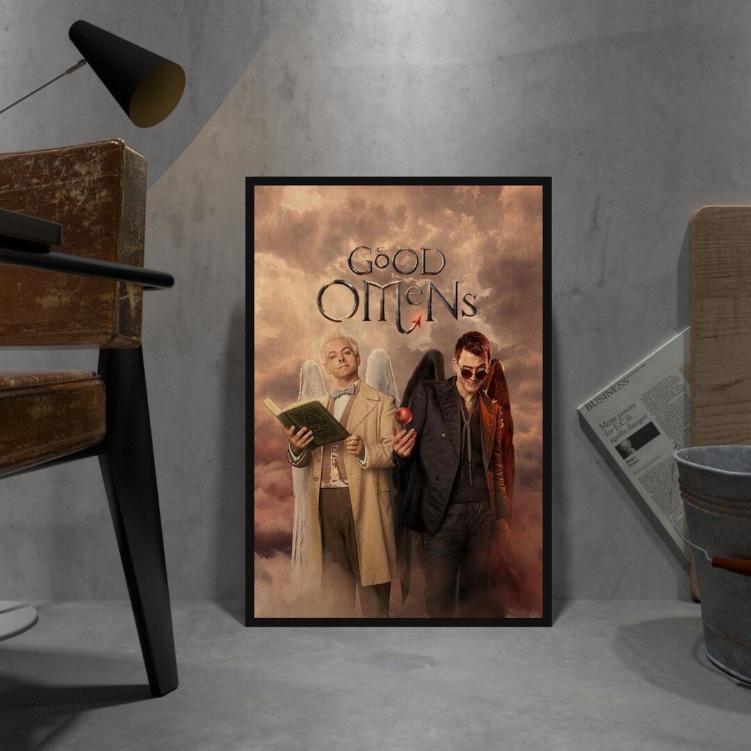 Good Omens Retro Poster, Kraft Paper Print, Movie Wall Art Gift, Anime