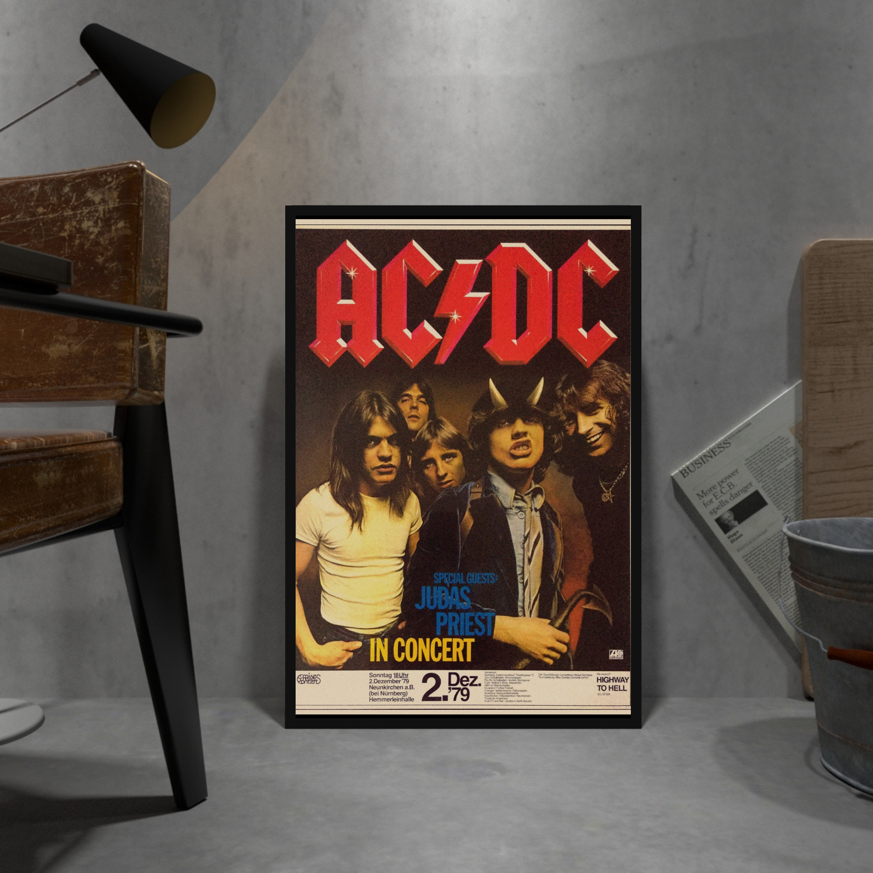 AC/DC Retro Poster Kraft Paper Print Movie Wall Art Gift - Etsy