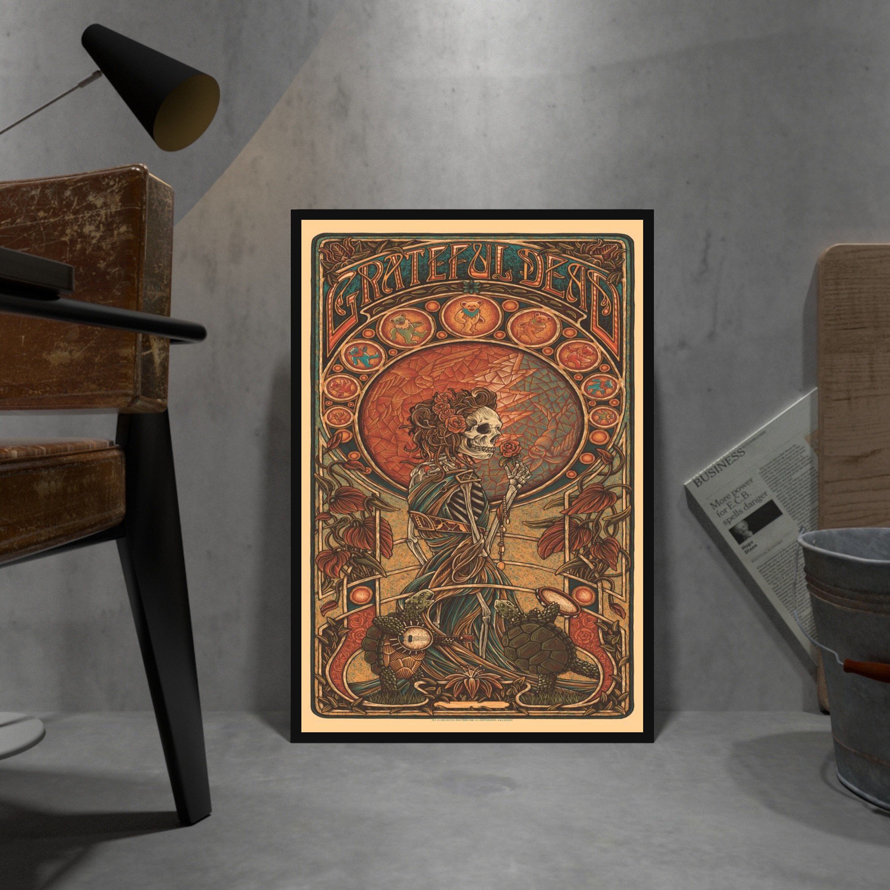 Discover Grateful Dead Retro Poster, Kraft Paper Print, Movie Wall Art Gift, Anime Wall Art Gift, Tv Series Wall Art Gift, (Und)