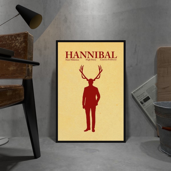 Hannibal Retro Poster, Kraft Paper Print, Movie Wall Art Gift, Anime Wall Art Gift, Tv Series Wall Art Gift, Game Wall Art Gift