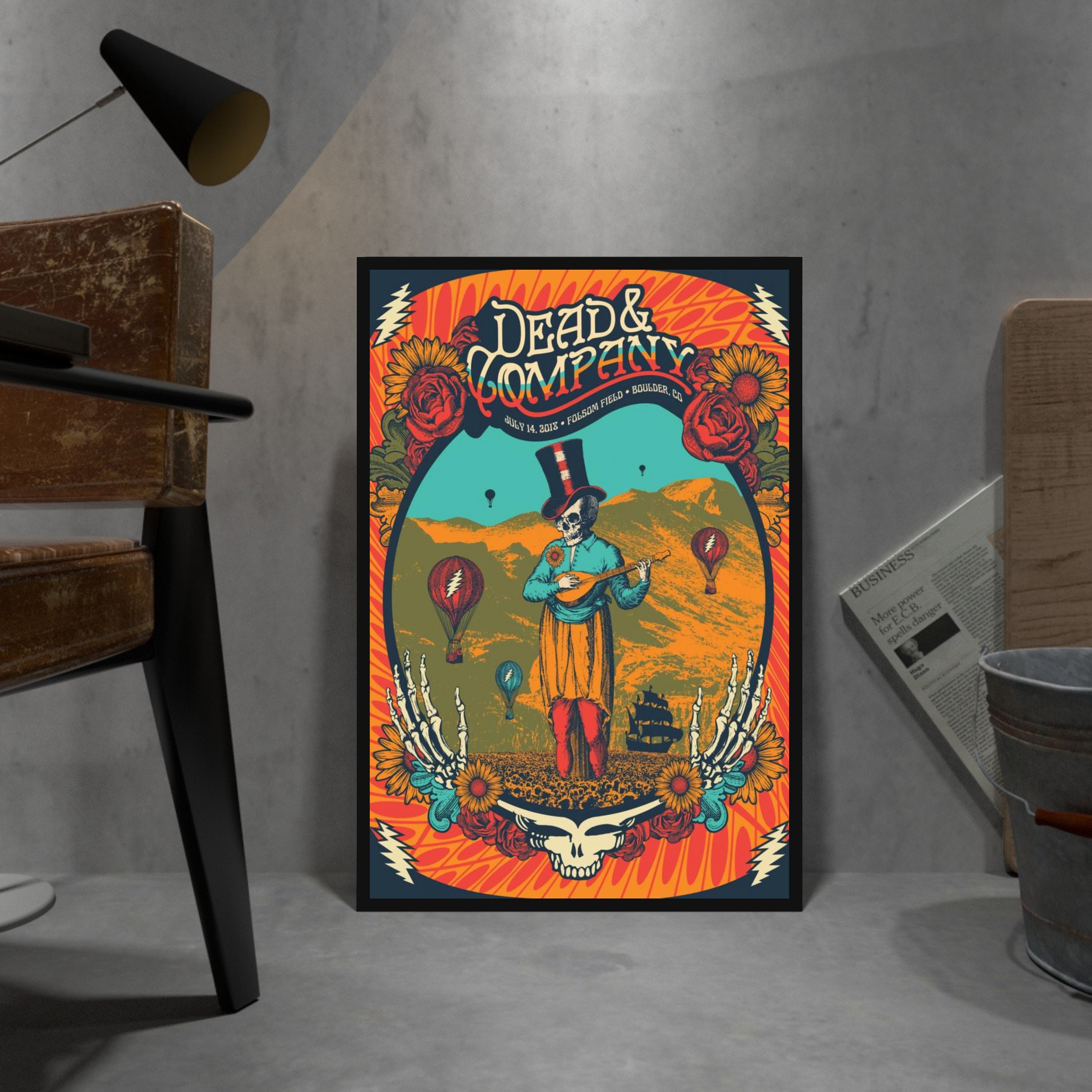 Discover Grateful Dead Retro Poster, Kraft Paper Print, Movie Wall Art Gift, Anime Wall Art Gift, Tv Series Wall Art Gift, (Und)