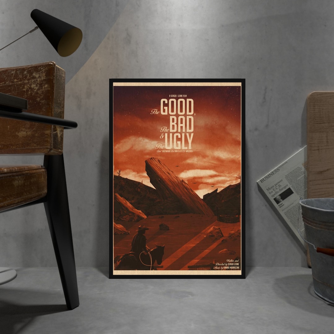 Good Bad Ugly Poster, Kraft Paper Print, Movie Wall Art Gift, Anime ...