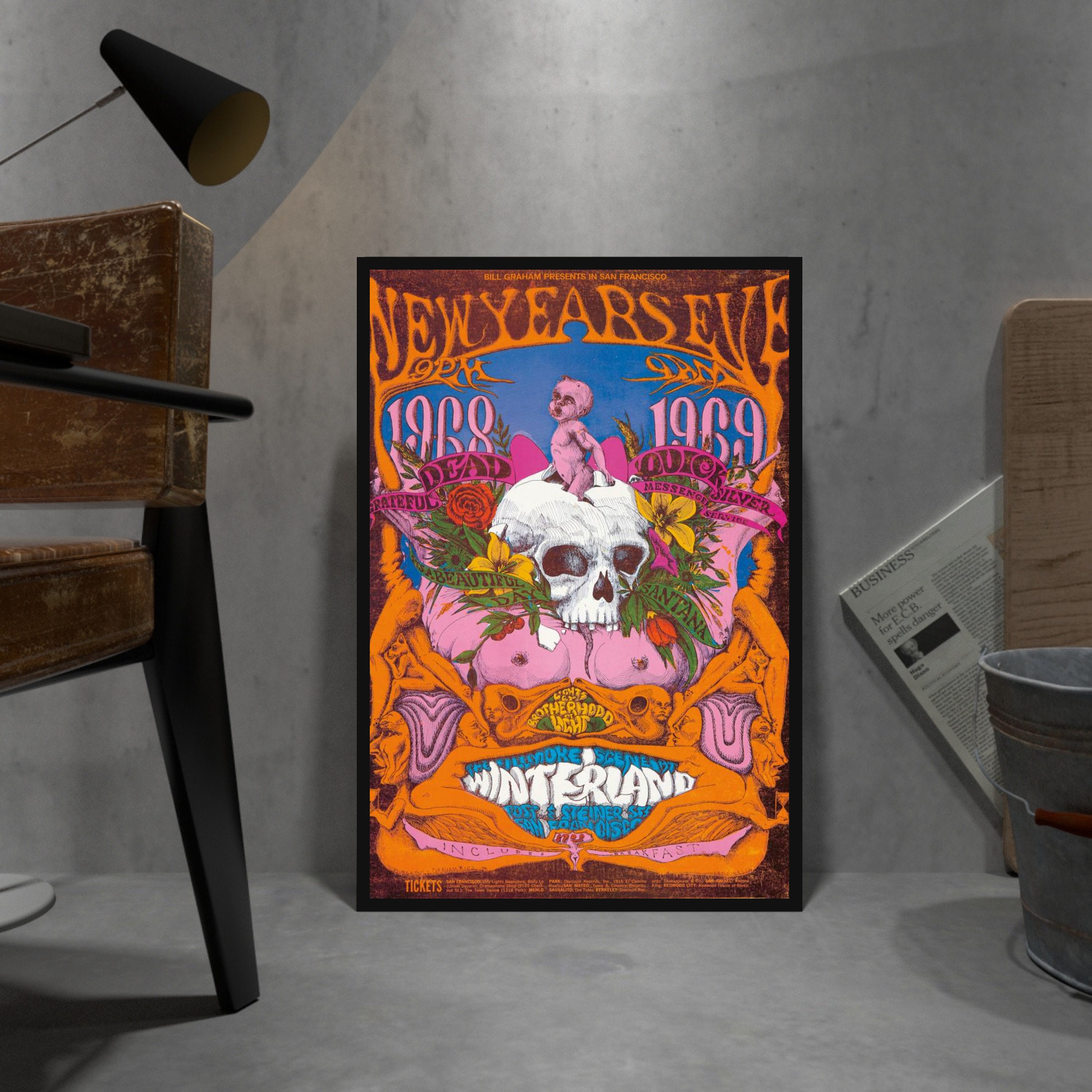 Discover Grateful Dead Retro Poster, Kraft Paper Print, Movie Wall Art Gift, Anime Wall Art Gift (Und)