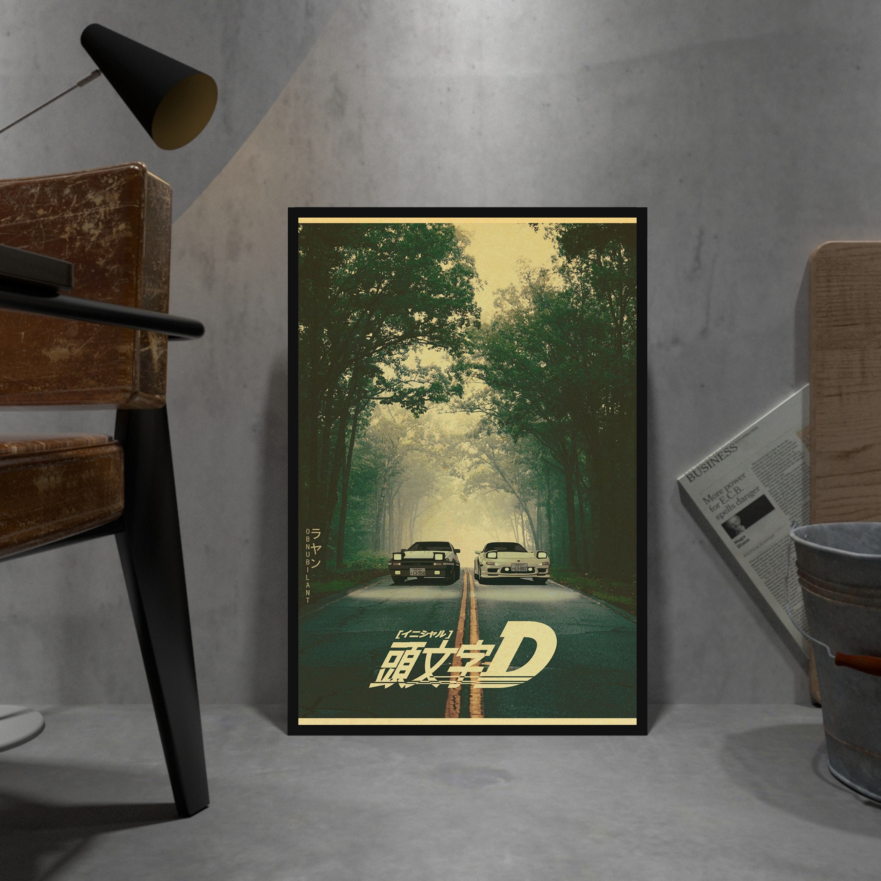 Initial D Anime Poster Japan Manga Kraft Paper Posters DIY Vintage