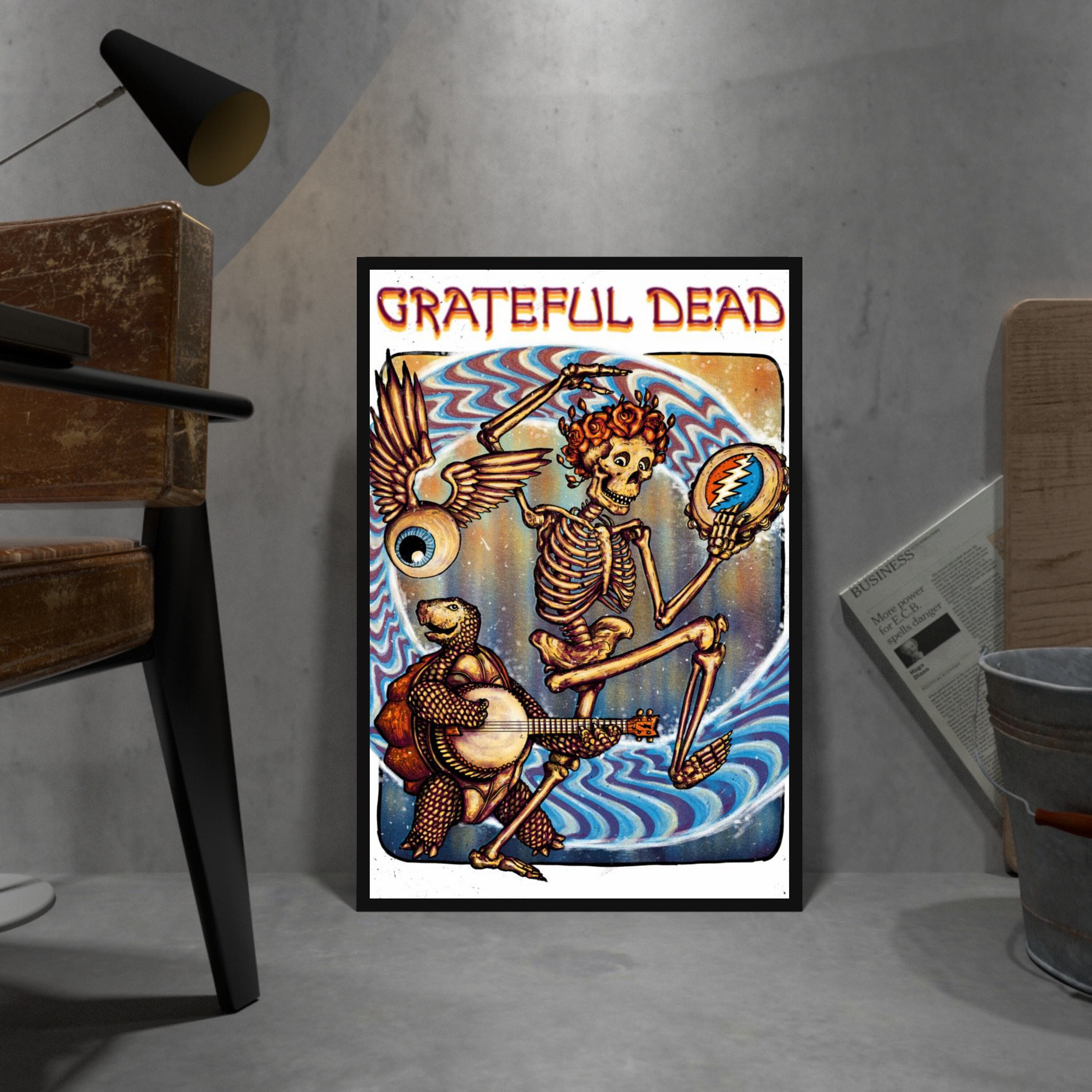 Discover Grateful Dead Retro Poster, Kraft Paper Print, Movie Wall Art Gift, Anime Wall Art Gift (Und)