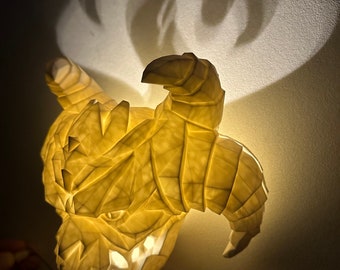 Nachtlampje Wandlamp - Magische Demon/Fiend LED Wandlamp - Vuur schijnt op de muur