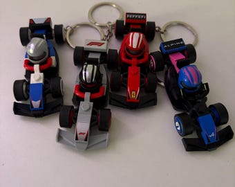 F1 Mini Figure Car Keychains