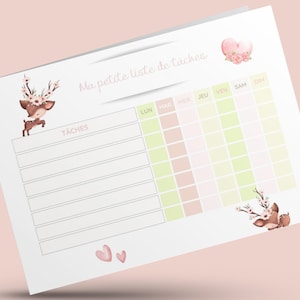 Child calendar - to-do board - child organization