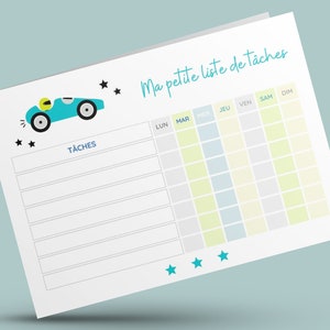 Child calendar - to-do board - child organization