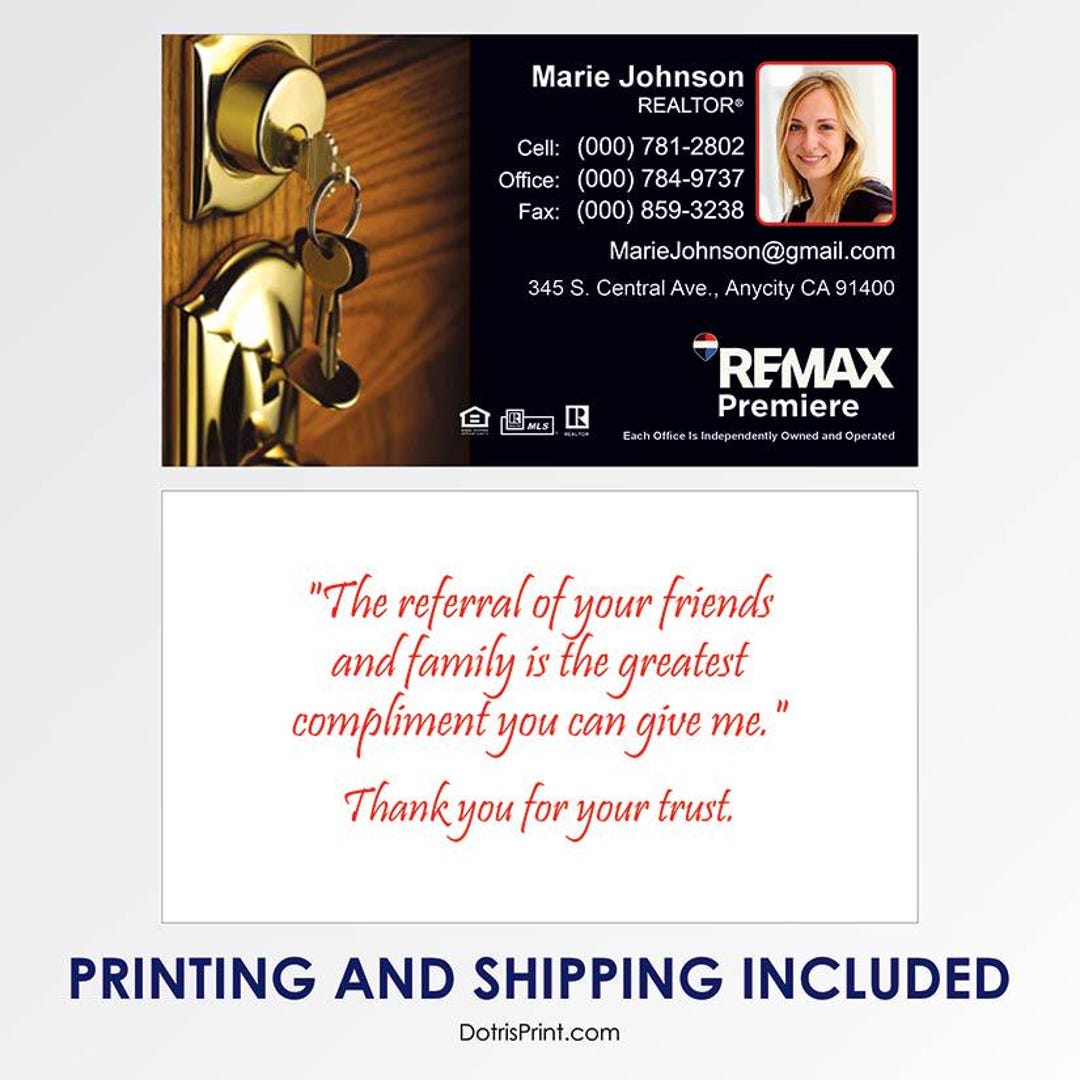 Remax Business Card Template REMAX_104 | Real Estate Business Card ...