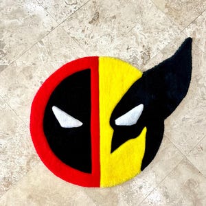 Handmade Tufted Deadpool & Wolverine Rug