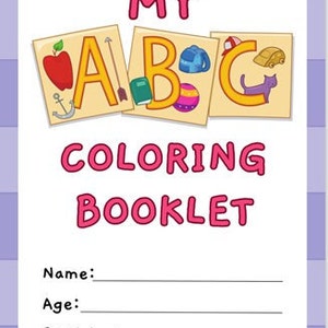 ABC Coloring Book - Etsy