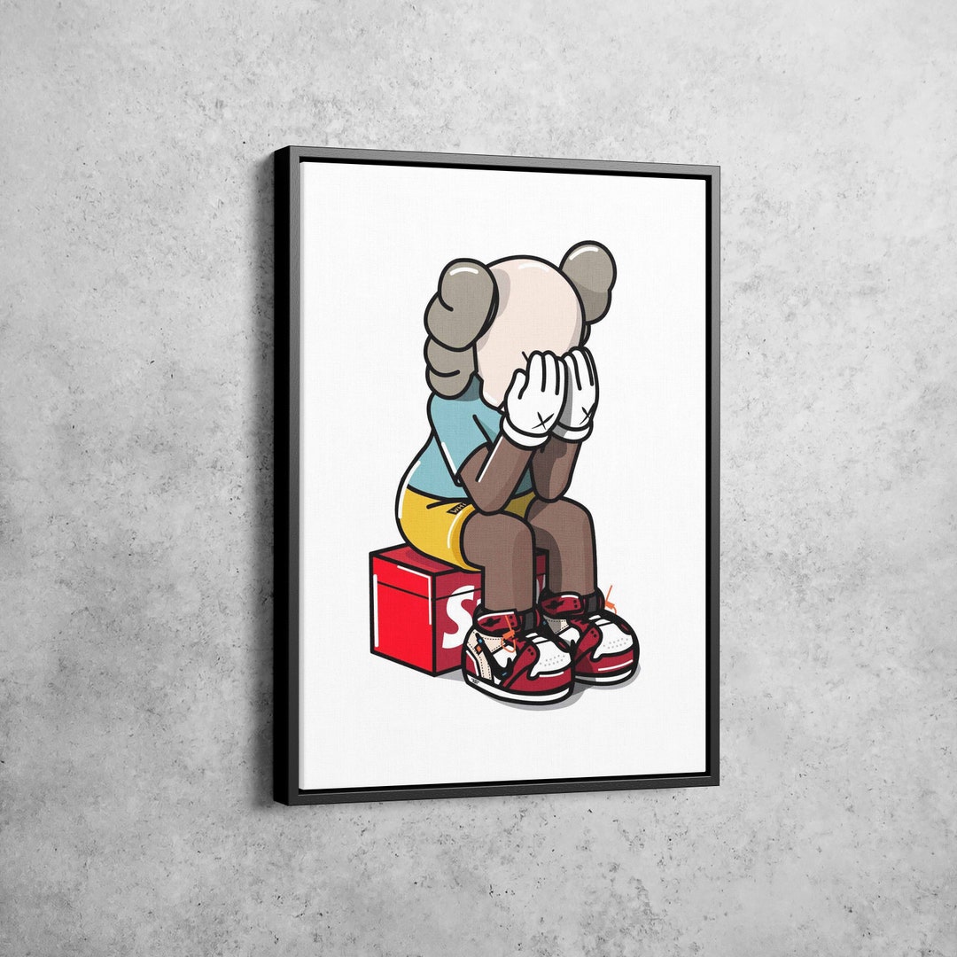 Kaws Painting, Pop Art Painting, Kaws Print, Kaws Wall Art, Kids Room