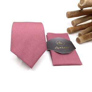 Dusty Pink Neck Tie, Pink Rose Tie, Wedding Necktie, Groomsmen Tie, Wedding Tie, Groom Necktie, Mens Necktie, Necktie For men