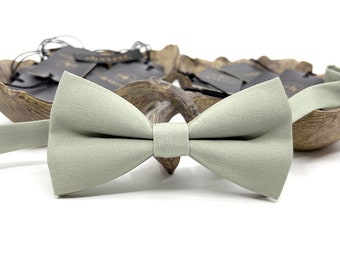 Dusty Pale Green Bow Tie, Pale Green Bow tie, Men Bow Tie, Wedding Bow Tie, Groom Bow Tie, Groomsmen Bow Tie