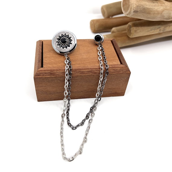 4 Spille Da Bavero A Forma Di Ancora - Argento, Lega, 2x1.4 Cm, Decorative Per Giacca O Cappotto