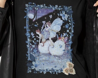 Vintage Fairies Midnight Lake T-Shirt – Fairycore Cottagecore Art
