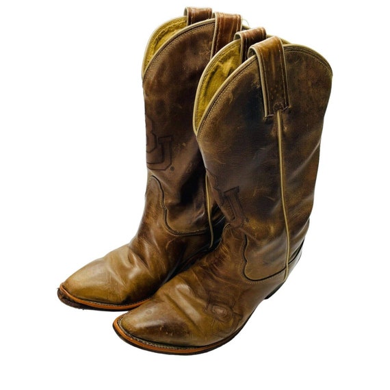 Vintage Nocona Boots Womens 5B Brown Western Cowbo