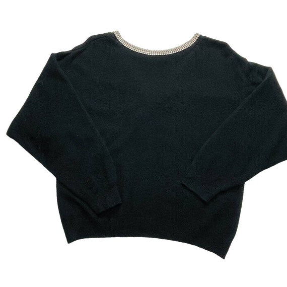 Vintage Perspective Sweater Womens L Black Wool A… - image 1