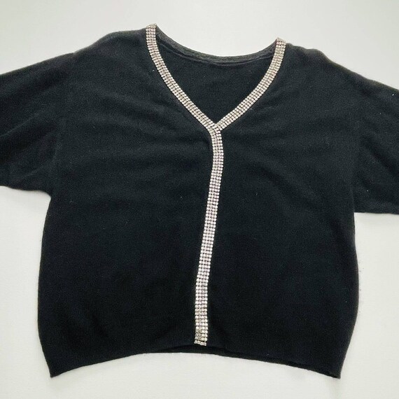 Vintage Perspective Sweater Womens L Black Wool A… - image 2
