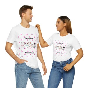 Cute Tshirt, Aesthetic Cat Tshirt, I&#39;m A Proud Foster Failure Cat Lover Shirt, Cat Paw Print Shirts With Sayings, Summer Shirt