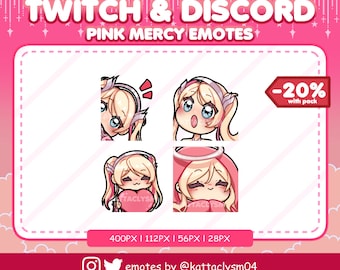 Mercy Emotes 4 pack / Twitch / Discord