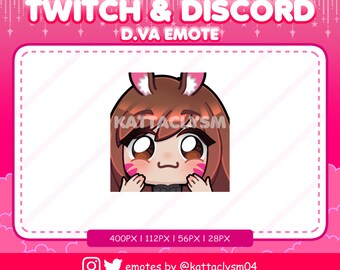 Overwatch DVa Bunny Emote / Twitch / Discord