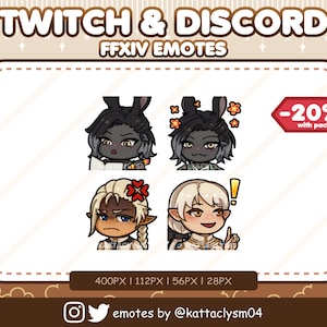 FFXIV Endwalker Emotes Pack Twitch/Discord