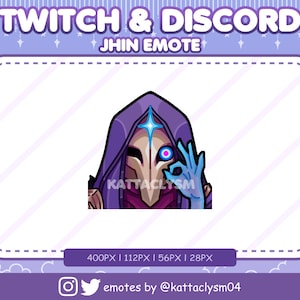 League of Legends Dark Cosmic Jhin Perfection Emote / Twitch / Discord