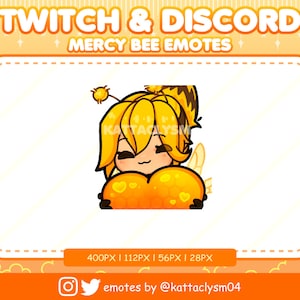 Overwatch Honey Bee Mercy Emote / Twitch / Discord / Valentine&#39;s day